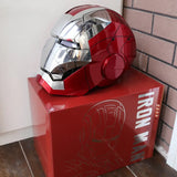 New AutoKing 1:1 Mk5 Iron Man Helmet Cosplay Voice Control Eyes with Light Model Toys for Adult Electric Wearable Christmas Gift