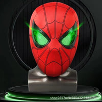 Spiderman Mascara Headgear Cosplay Moving Eyes Electronic Mask Spider Man Remote Control Elastic Toys For Adults Kids Gifts