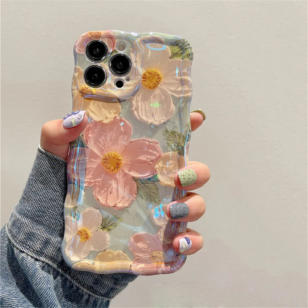 Oil Painting Flowers Phone Case for iPhone