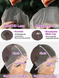 250 Density 40 42 Inch Straight Lace Front Human Hair Wigs 13x4 13x6 HD Lace Frontal Wig Remy Glueless Straight Human Hair Wigs
