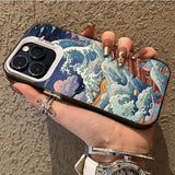 Ukiyo-e Ocean Waves Creative Case for IPhone 17 16 15 14 13 12 11 Pro Max Plus 17 Air 16E X XR XS Max Shockproof Bumper Cover