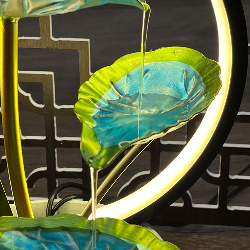 Flowing Water Fountain Decoration Wheel Zhaocai Indoor Creative Home Living Room Circulating Water Housewarming and Opening Gift