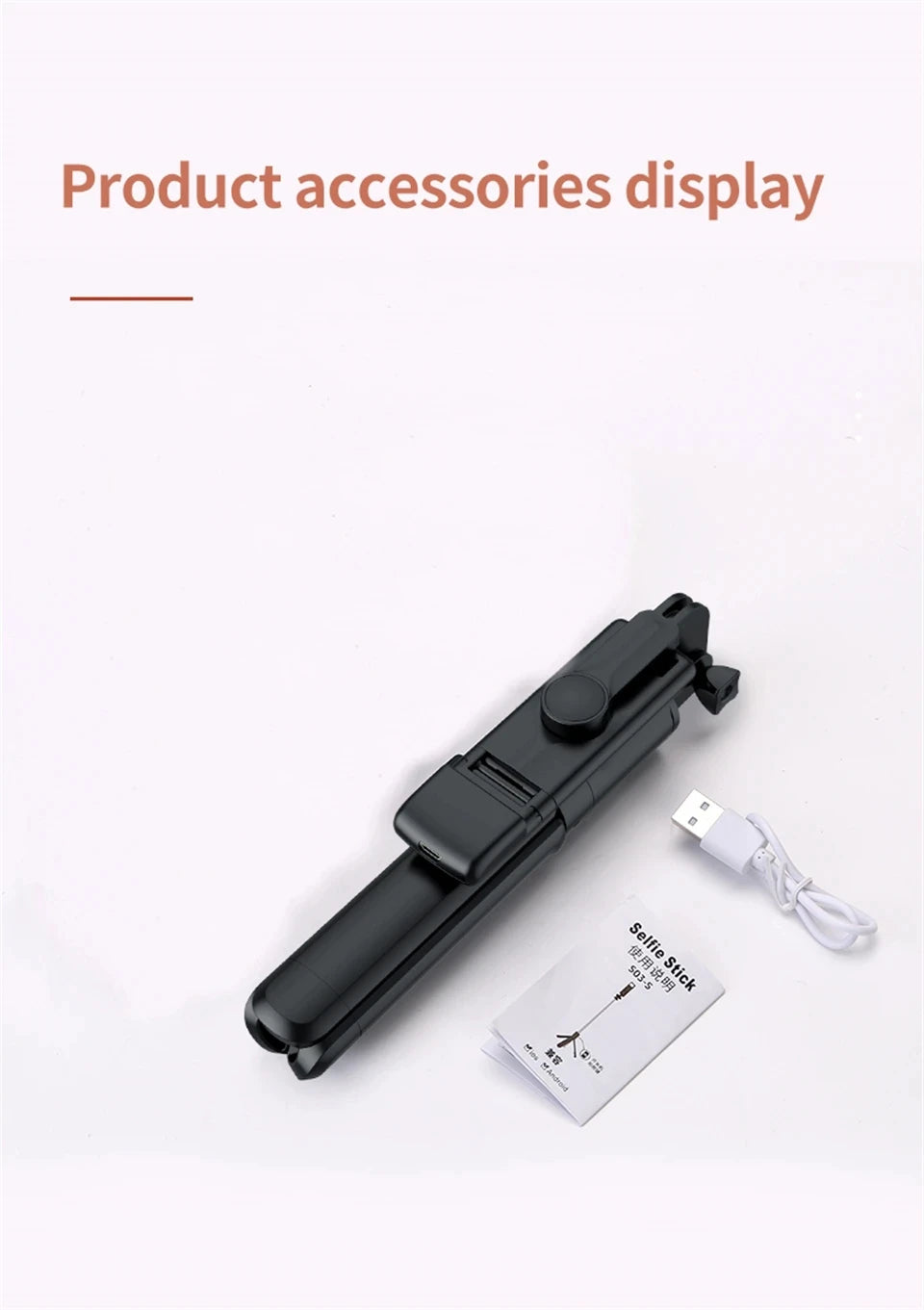 FANGTUOSI Selfie Stick Tripod Extendable Wireless Bluetooth Remote Portable Smartphone Tripod Stand Mount For iOS Android Phone
