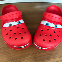 New Disney McQueen Pix Cartoon Solid Color Waterproof Anti Slip Hole Outdoor Sandals Casual Sandals Adult Anime Accessories