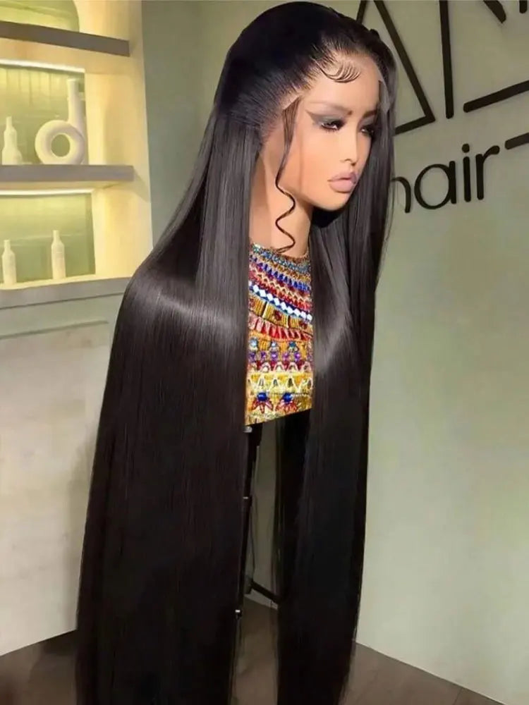 250 Density 40 42 Inch Straight Lace Front Human Hair Wigs 13x4 13x6 HD Lace Frontal Wig Remy Glueless Straight Human Hair Wigs