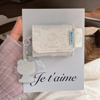 Cute Cartoon Sanrio Hello Kitty Leather Bag Earphone Case For AirPods 4 1 2 3 2021 Pro Wireless Bluetooth Headset Headphone Bag