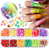 Mixed 3D Fruit Polymer Clay Nail Art Slices