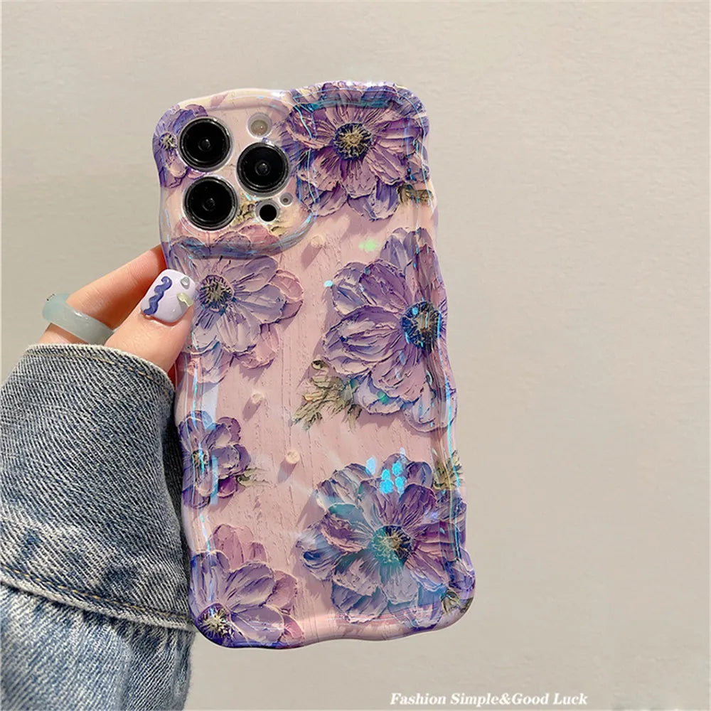 Oil Painting Flowers Phone Case for iPhone