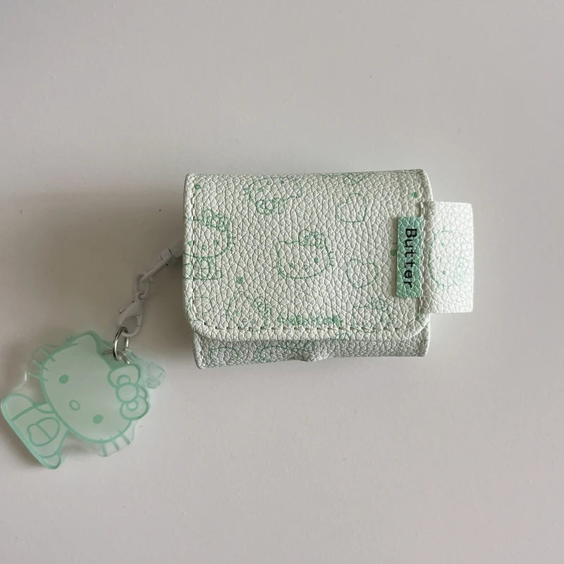 Cute Cartoon Sanrio Hello Kitty Leather Bag Earphone Case For AirPods 4 1 2 3 2021 Pro Wireless Bluetooth Headset Headphone Bag