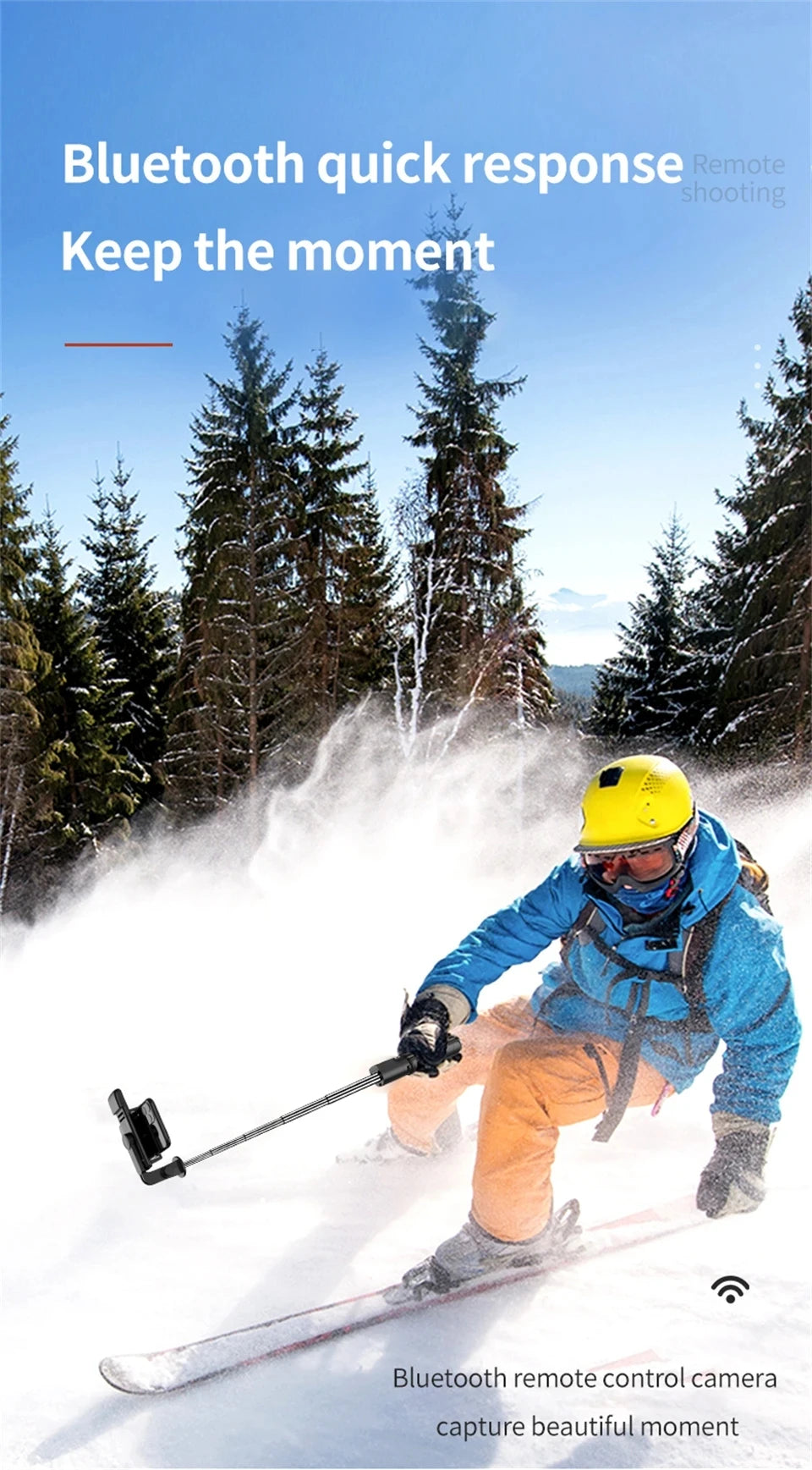 FANGTUOSI Selfie Stick Tripod Extendable Wireless Bluetooth Remote Portable Smartphone Tripod Stand Mount For iOS Android Phone