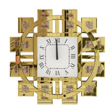 Large Wall Clock Heavy Duty 80 CM / 31.5 IN Crushed Diamond Mirrored Clock Silver / Gold Sparkling Twinkle Bling Home Decor