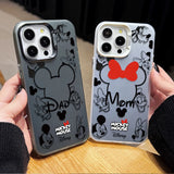 Mickey Mouse Plating Phone Case for IPhone 17 16 15 14 13 12 11 Pro Max Plus 17 Air 16E X XR XS Max Hard Shockproof Bumper Cover