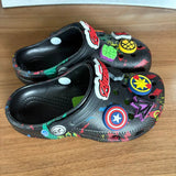 Marvel The Avengers Kids Sandals Black Eva Slippers For Boys Home Beach Summer Comfortable Anime Hole Design Children'S Shoes