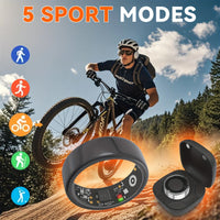 Smart Ring Men Women with Charging Case,Heart Rate Blood Oxygen,Skin Temperature Monitor,5ATM Waterproof for Android IOS