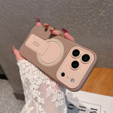 New Magnetic Stand Phone Case For iPhone 17 Air 13 11 12 14 15 16 Pro Max Plus Magsafe Official Wireless Charge Protector Cover