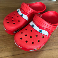 New Disney McQueen Pix Cartoon Solid Color Waterproof Anti Slip Hole Outdoor Sandals Casual Sandals Adult Anime Accessories