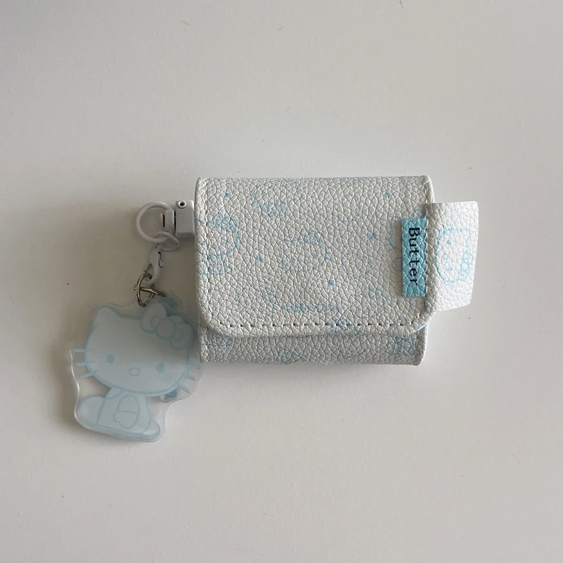 Cute Cartoon Sanrio Hello Kitty Leather Bag Earphone Case For AirPods 4 1 2 3 2021 Pro Wireless Bluetooth Headset Headphone Bag