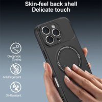 Bracket Holder Magnetic Phone Case for iPhone 16 15 14 13 12 11 Pro Max Plus 16e Matte Armor Kickstand Holder Back Cover Fundas