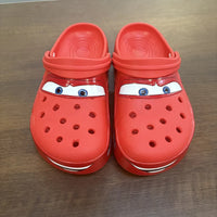 Disney Lightninged Mcqueens Pixar Hole Slippers Cartoon Solid Waterproof Slippers Fit Outdoor Sandals Breathable EVA Shoes Gift