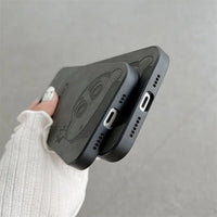 Cute Cartoon Crayon Shin-chan Leather Texture Phone Case For iPhone 11 12 13 14 15 16 17 Pro Max XS X XR 8 Plus Shockproof Cover