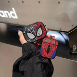 For Airpods 4 Case 2024,Disney Spiderman PU Leather TPU Protective Earphone Cover For Airpod 4 Case Men Girls Boys Funda