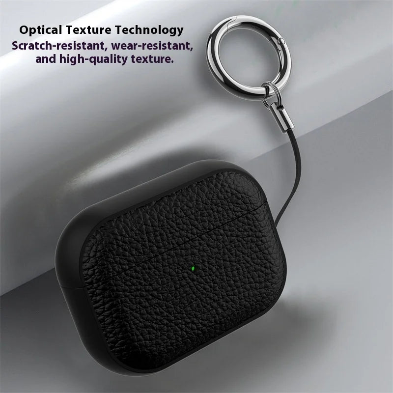2025 Capa For AirPods Pro 3 Case Soft TPU Leather Design Protective Cover For AirPods 4 3 2 1 Pro 2 Pro2 Pro3 Cases With Lanyard