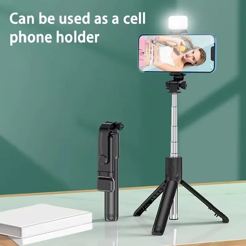 FANGTUOSI Selfie Stick Tripod Extendable Wireless Bluetooth Remote Portable Smartphone Tripod Stand Mount For iOS Android Phone