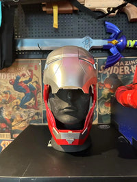 2025 New Iron Man Helmet Mk5 Jarvis Helmet Luminous Manual Opening And Closing Wearable Cool Children'S Cosplay Mask Toy Gift