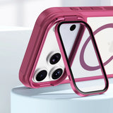 For Magsafe Glass Lens Protection Holder Phone Cases For iPhone 17 16 15 14 13 12 11 Pro Max Plus Air Shockproof Magnetic Cover
