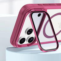 For Magsafe Glass Lens Protection Holder Phone Cases For iPhone 17 16 15 14 13 12 11 Pro Max Plus Air Shockproof Magnetic Cover