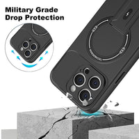 Bracket Holder Magnetic Phone Case for iPhone 16 15 14 13 12 11 Pro Max Plus 16e Matte Armor Kickstand Holder Back Cover Fundas