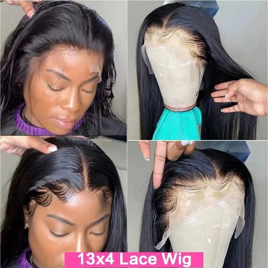 Pre-Plucked 13x4 Lace Front Wig – 100% Human Hair, Straight, 150% Density