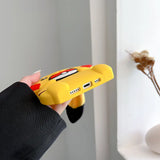 Kawaii 3D Plush Ears Cute Cartoon Pikachu Soft Silicone Phone Case For iPhone 16 15 14 13 12 Pro Max Shockproof Protective Cover
