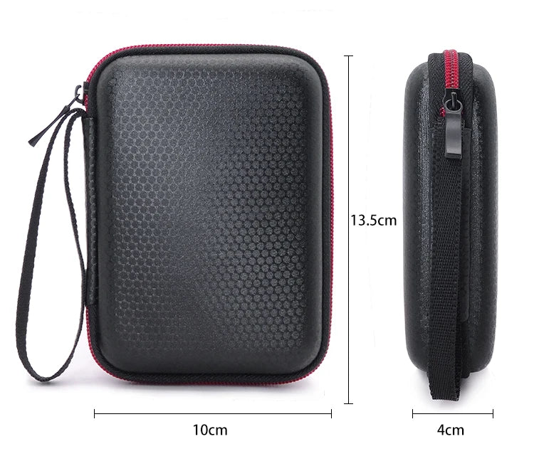 Portable Storage Case for Headphones & Earphone Cable Organizer Bag