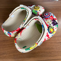 Marvel The Avengers Kids Sandals Black Eva Slippers For Boys Home Beach Summer Comfortable Anime Hole Design Children'S Shoes