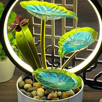 Flowing Water Fountain Decoration Wheel Zhaocai Indoor Creative Home Living Room Circulating Water Housewarming and Opening Gift