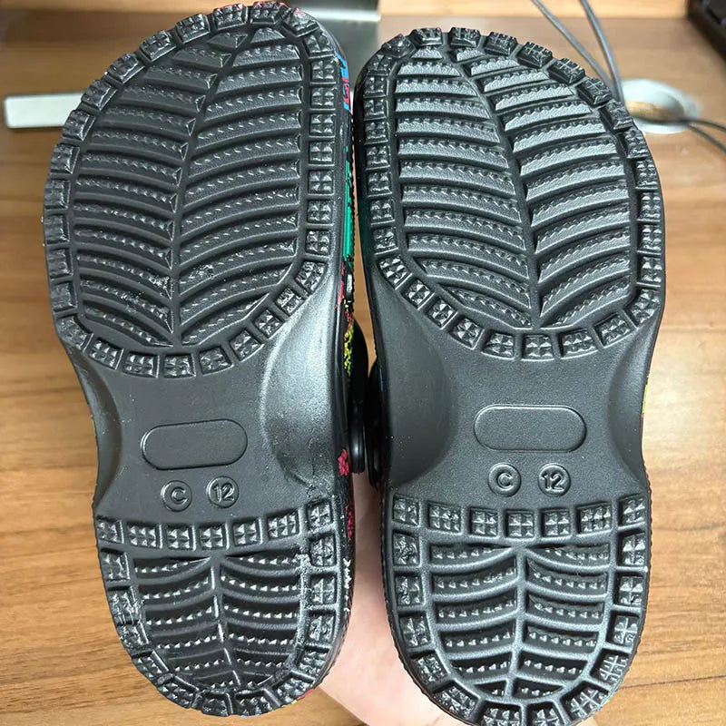 Marvel The Avengers Kids Sandals Black Eva Slippers For Boys Home Beach Summer Comfortable Anime Hole Design Children'S Shoes