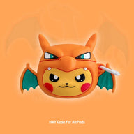Cartoon Pikachu Cosplay Charizard Earphone Case for Airpods 4 1 2 3 Protective Shell for Airpods Pro 2 Bluetooth Headset Cover