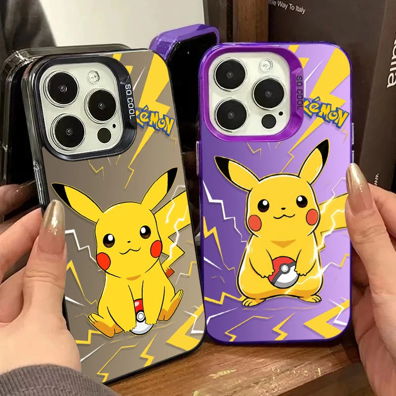 P-Pokemon Kawaii Pikachu Ball Case for Samsung Galaxy S23 S24 S25 S22 Ultra S21 Plus FE A56 A36 A26 5G A16 A06 4G Note 20 Cover