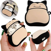 Snorlax Silicone Cases for Airpods 1 2 3 4 Pro 2 Wireless Earphone Protective Cover with Hook Anti-drop Headphone Accessories