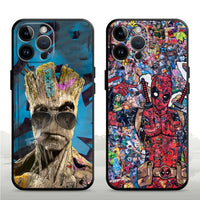 Funda Phone Cover Phone Case for Apple iPhone 14 12 Air 11 16 17 Pro Max 13 XR XS MAX 15 Pro 7 8 Groot Marvel Avengers Iron Man