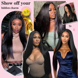 250 Density 40 42 Inch Straight Lace Front Human Hair Wigs 13x4 13x6 HD Lace Frontal Wig Remy Glueless Straight Human Hair Wigs