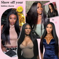 250 Density 40 42 Inch Straight Lace Front Human Hair Wigs 13x4 13x6 HD Lace Frontal Wig Remy Glueless Straight Human Hair Wigs