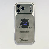 Anime Cartoon Ghost Gengar Laser Leather Texture Phone Case for iPhone 17 Air 16 15 14 13 Pro Max Shockproof Protective Cover