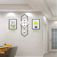 Swing Quartz Silent Wall Clock Metal Modern Wall Clock Large Pendulum Wall Clock Home Decor Clock with Hook