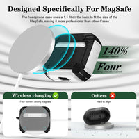 Magnetic Security Lock Earphone Cover for Airpods Pro 2 4 ANC Case Full Body Protection Shockproof Phone Holder Headphone Cover