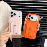 Luxury YC1 Credit Card Slots with Rotating Holder Phone Case for iPhone 17 Air 16 15 14 Plus 13 Pro Max Shockproof Bumper Cover