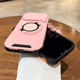Rotating Flip Full Lens Protection Magnetic Stand Phone Case For iPhone 17 Pro Max 17Pro Air Dual Layer Protection Armor Cover