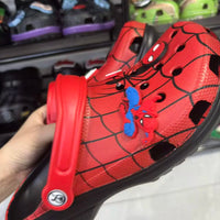 Marvel Summer New Adult Spiderman Hole Shoes Cute Breathable Indoor Outdoor Beach Cartoon Anti-Slip Sandals Slippers Gifts