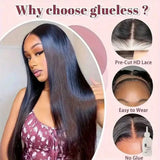 40 42 Inch Straight Human Hair Wigs 13x4 13x6 HD Lace Frontal Wigs For Women Glueless Bone Straight Lace Front Human Hair Wigs